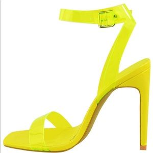 Neon yellow heels